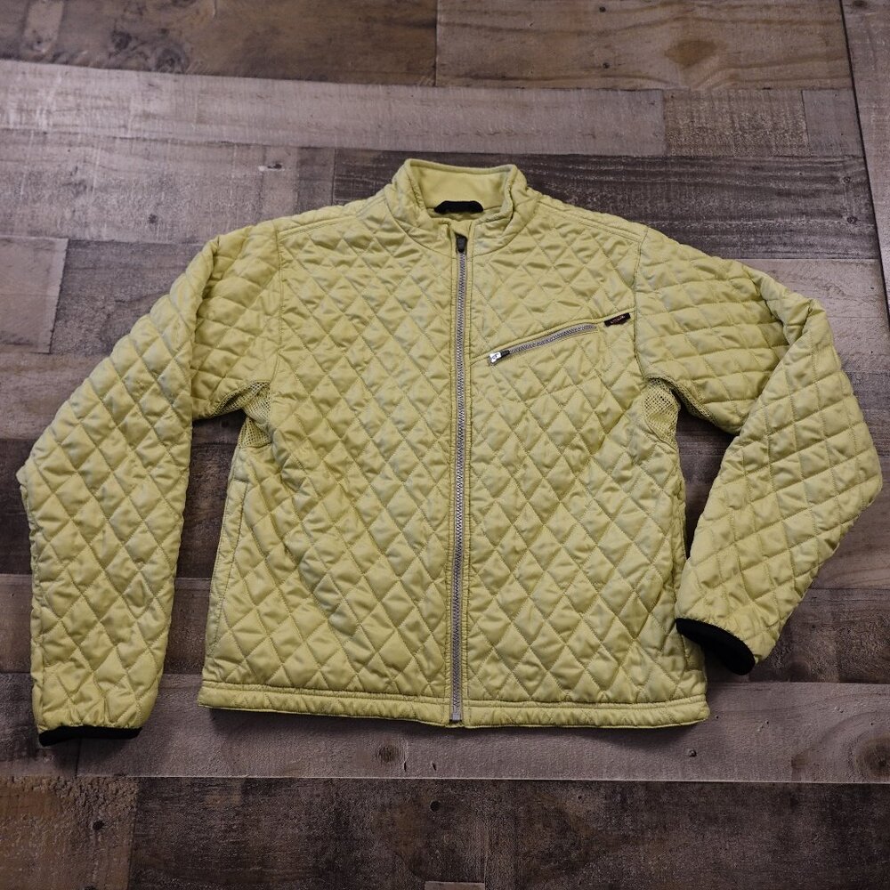 Obermeyer Quilted Jacket Women’s 10‎ Light Olive Yellow Full Zip Insulated